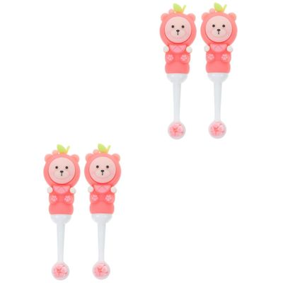 FRCOLOR 4pcs Extra Soft Boys and Girls Toothbrush Manual Cute Ergonomic Toothbrush for Toddlers Boy Girl's Brushing at Home Travel