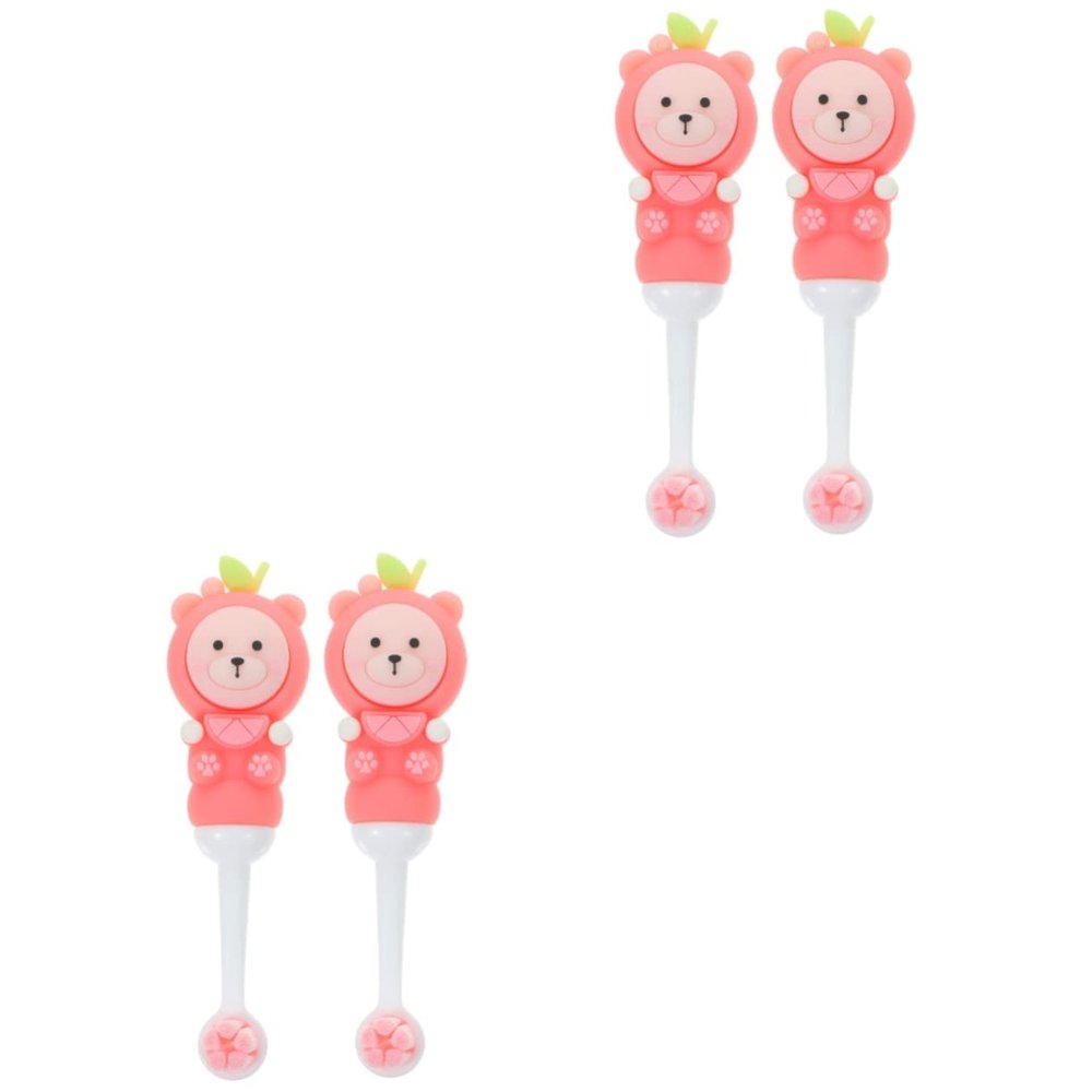 FRCOLOR 4pcs Extra Soft Boys and Girls Toothbrush Manual Cute Ergonomic Toothbrush for Toddlers Boy Girl's Brushing at Home Travel