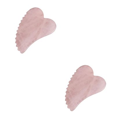 FRCOLOR 2pcs Massaging Board Gua Sha Body Massage Tool for Women Natural Scraping Plate for Beauty Skin Care Stretch Marks Removal