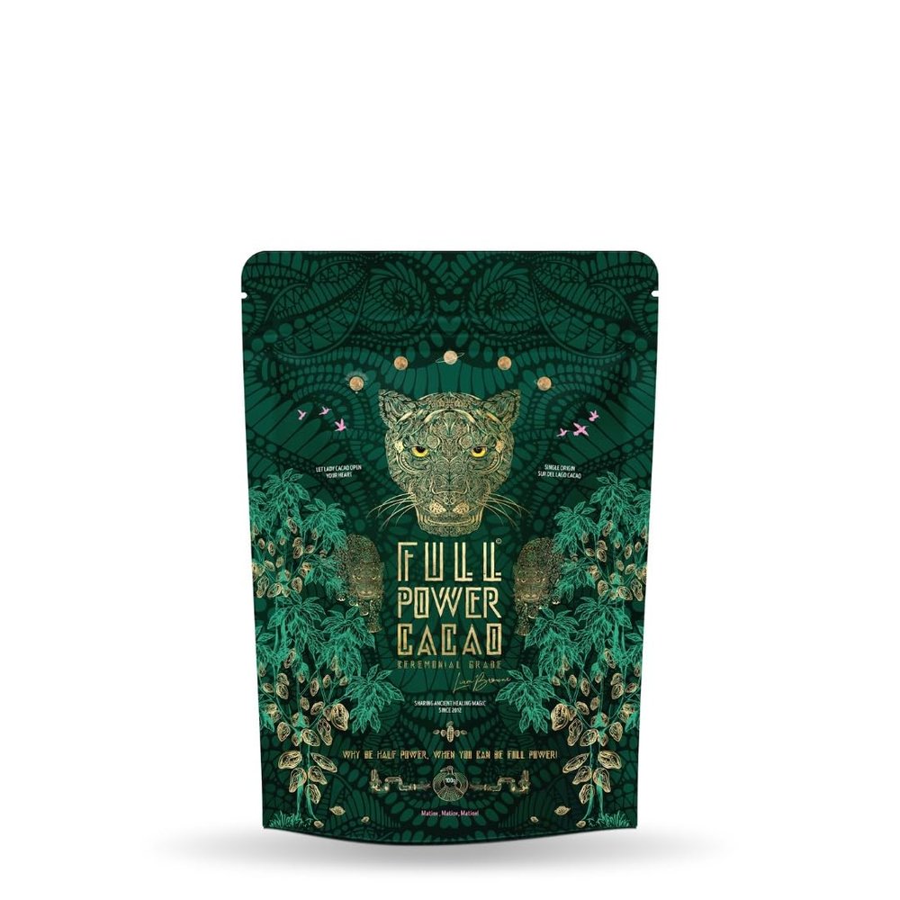 FULL POWER CACAO - Ceremonial Grade Cacao 100g - Premium Raw & Pure Ceremonial Grade Cacao for Heartwarming Rituals & Healing Journeys, As Seen On Dragon's Den - From Local Farmers in Venezuela