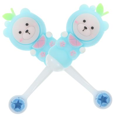 FOMIYES 2Pcs Kids Toothbrushes with Soft Silicone Bristles for Gentle Cleaning, Bear Shape Design Suitable for Toddlers and Children, Manual Children Toothbrush Set for Daily Oral Care