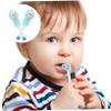 FOMIYES 2Pcs Kids Toothbrushes with Soft Silicone Bristles for Gentle Cleaning, Bear Shape Design Suitable for Toddlers and Children, Manual Children Toothbrush Set for Daily Oral Care view 4
