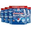 Finish Quantum Infinity Shine Dishwasher Tablets Bulk 5 Pack | Scent : Regular | Size : 120 Dishwasher Tabs | for Sparkling Clean (Total 480 Tablets) view 1
