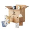 Bumboo Bamboo Toilet Roll, Kitchen Towel & Face Tissue 33 Pack |27 x Wrapped 3 ply Toilet Paper| 3 x Wrapped 2 ply Kitchen Towels | 3 x Unbleached Facial Tissue Cubes view 1