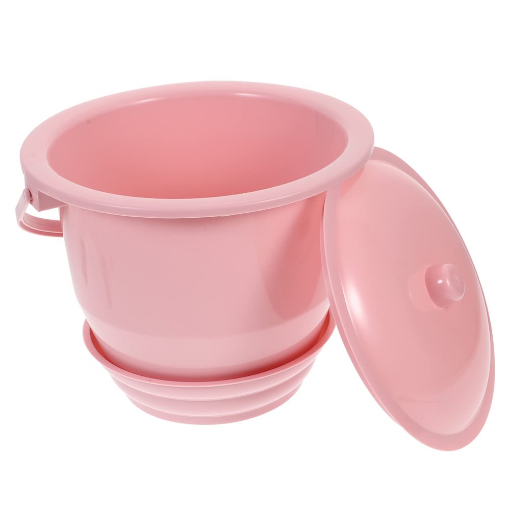 minkissy Thickened Urine Bucket Lid Handle Pp Plastic Portable Potty for Camping Home Care Easy Clean