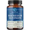 Magnesium Glycinate 500mg | Chelated for High Absorption | Muscle Relaxation, Bones, Heart, Nerve, Rest & Calm Support for Women & Men | Magnesium Chelate Supplement & Bisglycinate Complex | 120ct view 1