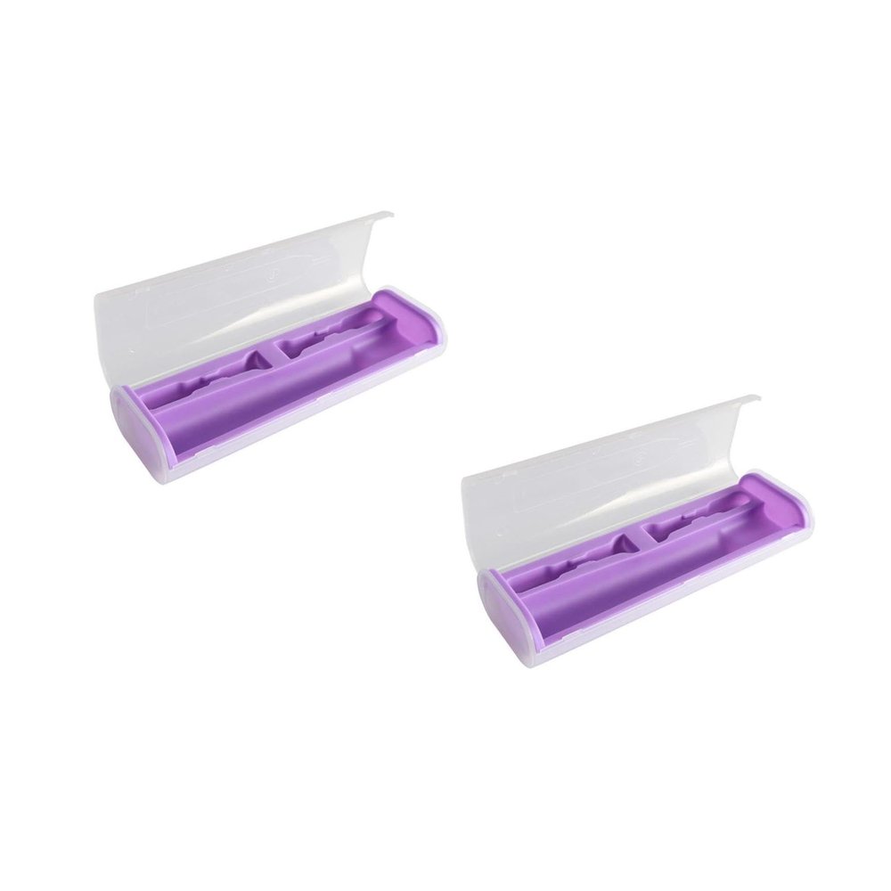 FOMIYES 2pcs Electric Toothbrush Travel Case Holder Box Portable Storage for Brush Heads Camping Accessory
