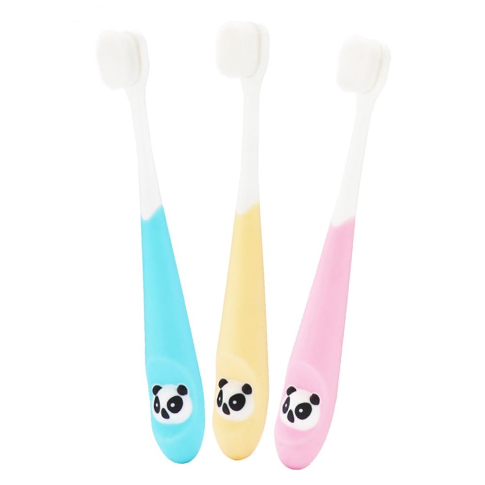 minkissy 3pcs Boy Girl's Toothbrush Soft Bristles Boys and Girls Teeth Cleaning Mini Toothbrush