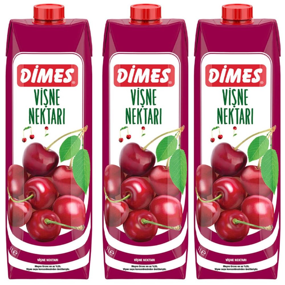 Dimes Sour Cherry Juice fruit juice 1000 Mililiter x 3 Pieces