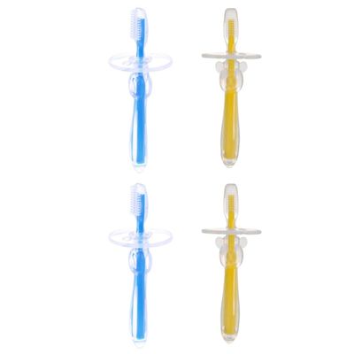 FOMIYES 4pcs Umbrella-Shaped Silicone Toothbrush Training Brush for Toddlers Years Brush Safety Guard Material