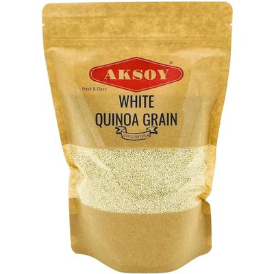 Aksoy White Quinoa 2.5KG | Whole Grain Quinoa - Ready to Cook Food for Oats and Seeds Recipes - Nutritious Meal with Essential Vitamins, Protein, and Fiber, Perfect for Salads