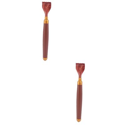 Beavorty 2pcs Extendable Handheld Back Scratcher Itch Relief Bead Massager for Hand and Body Relaxation Portable and Telescopic Design for Older People