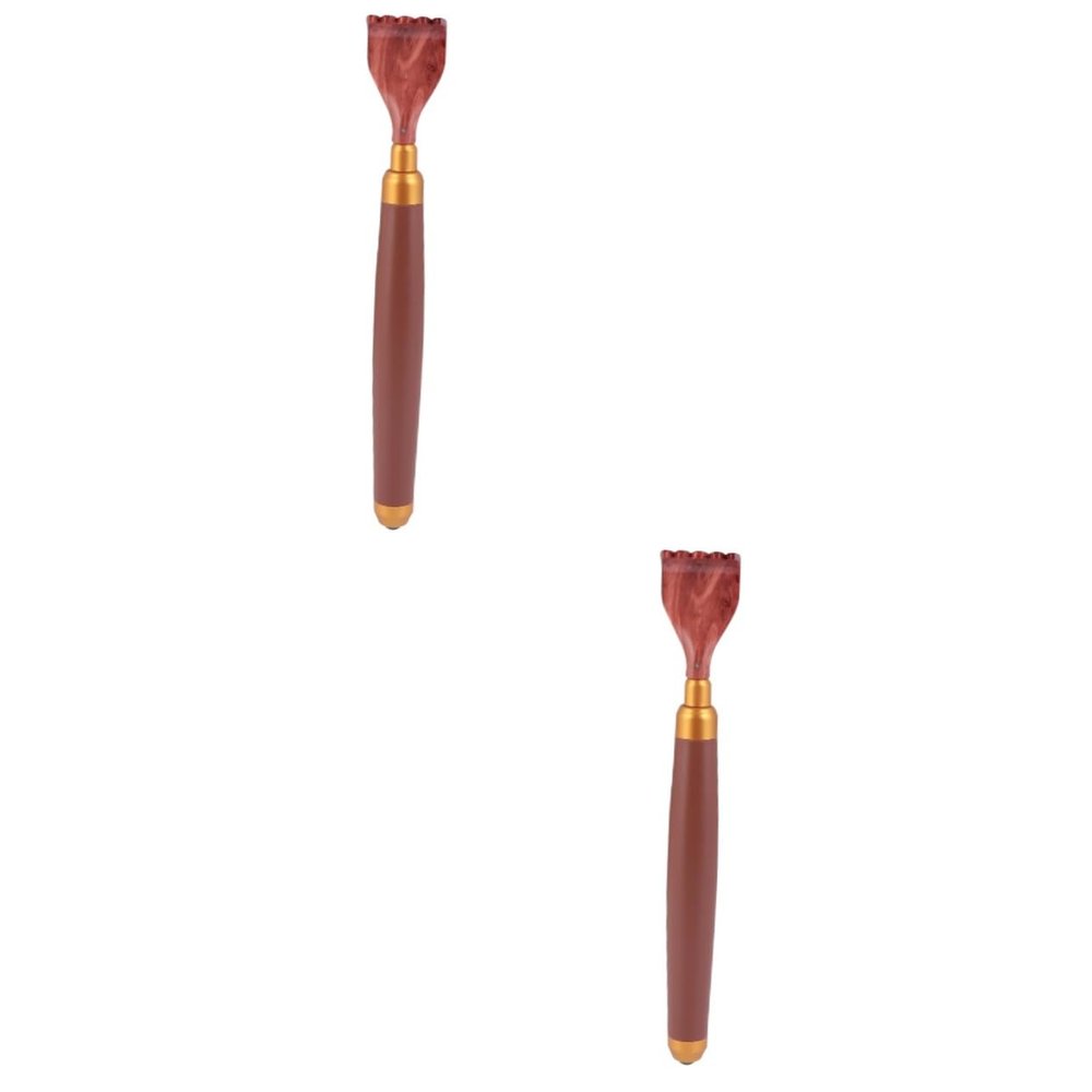 Beavorty 2pcs Extendable Handheld Back Scratcher Itch Relief Bead Massager for Hand and Body Relaxation Portable and Telescopic Design for Older People