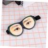 minkissy 3pcs Glasses Eye Eyeshade Spoof Stereoscopic Sleeping Eyeshade for Home Travel Outdoor Trip Pretend Man Pattern view 4