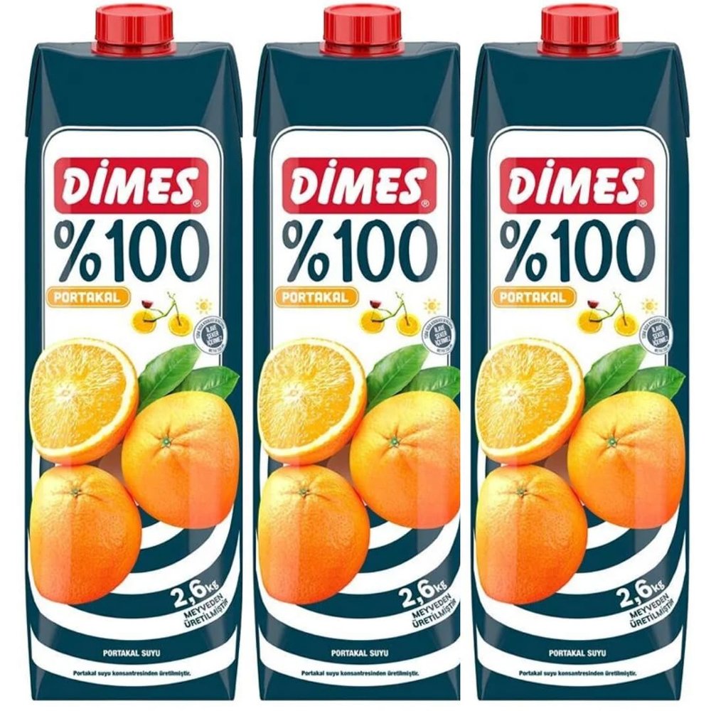 Dimes Orange Juice fruit juice 1000 Mililiter x 3 Pieces