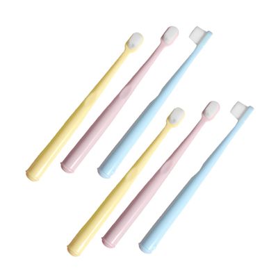 minkissy 6pcs Boy Girl's Toothbrush Portable Soft Bristles Lightweight Ergonomic Design for Travel and Daily Use