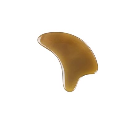 minkissy Ox Horn Guasha Board 4mm Dolphin Shape Face and Neck Scraping Massage Tool for Adults, Traditional Facial Massager and Beauty Scraping Equipment for Relaxation and Wellness