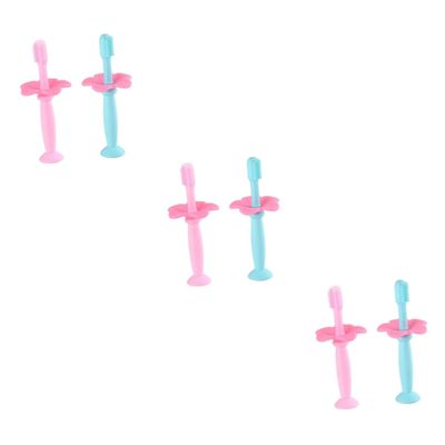 Beavorty 6pcs Silicone Toothbrush Protective Baffle Training Toothbrushes for Boy Girl Boys and Girls Oral Care Bristles for and