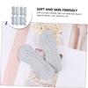 Beavorty 12pairs Cow Leather Abrasion-Resistant Heel Pads Wear Foot Heel Cushions Thickened Foot Care Grey view 2