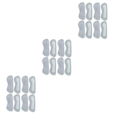 FRCOLOR 12pairs High Heels Heel Pads Cow Leather Pads Self-Adhesive for Shoe Comfort Wear-Resistant Abrasion Grey