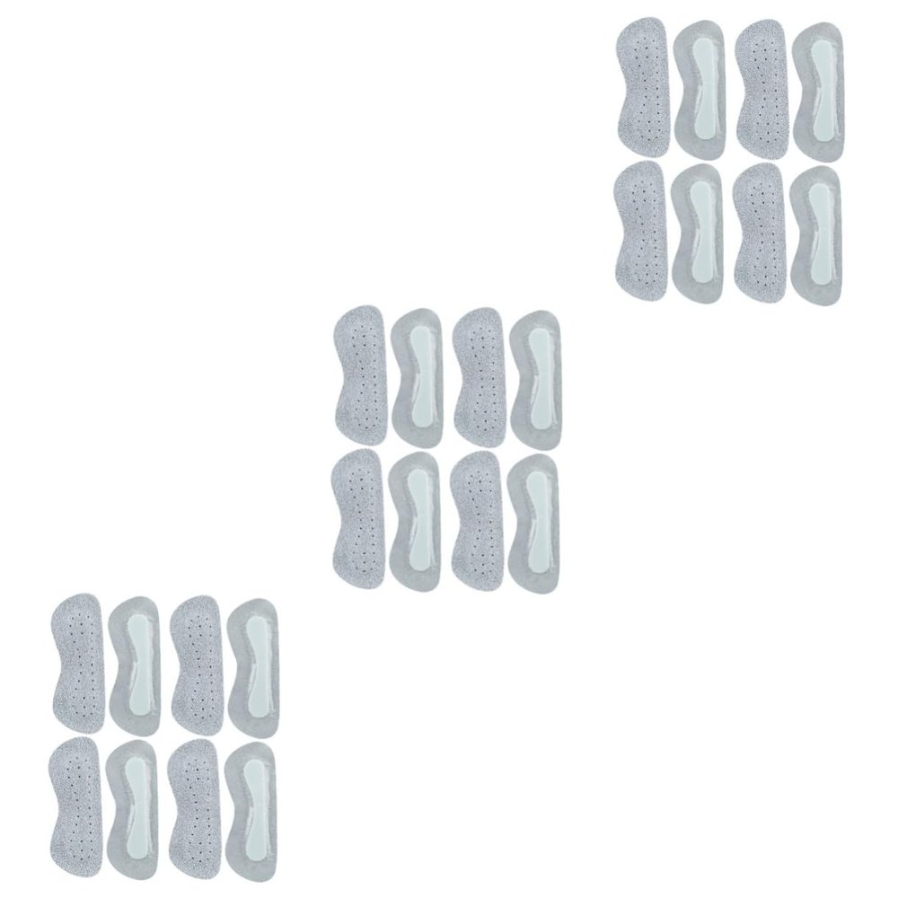FRCOLOR 12pairs High Heels Heel Pads Cow Leather Pads Self-Adhesive for Shoe Comfort Wear-Resistant Abrasion Grey
