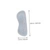 FRCOLOR 12pairs High Heels Heel Pads Cow Leather Pads Self-Adhesive for Shoe Comfort Wear-Resistant Abrasion Grey view 2