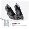 FRCOLOR 12pairs High Heels Heel Pads Cow Leather Pads Self-Adhesive for Shoe Comfort Wear-Resistant Abrasion Grey view 3