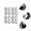 FRCOLOR 12pairs High Heels Heel Pads Cow Leather Pads Self-Adhesive for Shoe Comfort Wear-Resistant Abrasion Grey view 4