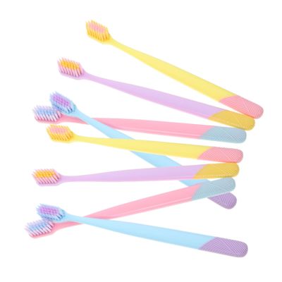 FRCOLOR 10pcs Soft Bristle Toothbrush Household Manual Toothbrush for Adults Lightweight Ergonomic Design Travel