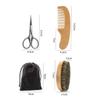 MAGICLULU Beard Styling Kit for Men 4pc Beard Care Tools Trimmer Brush Comb Gentle on Skin Beard Grooming Set view 2