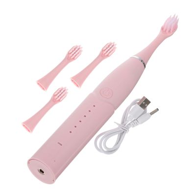 minkissy Electric Toothbrush Portable Household Tooth Brush with Three Dental Cleaning Modes Supple Bristles Rechargeable 400Mah Battery Waterproof Design for Children Oral Care