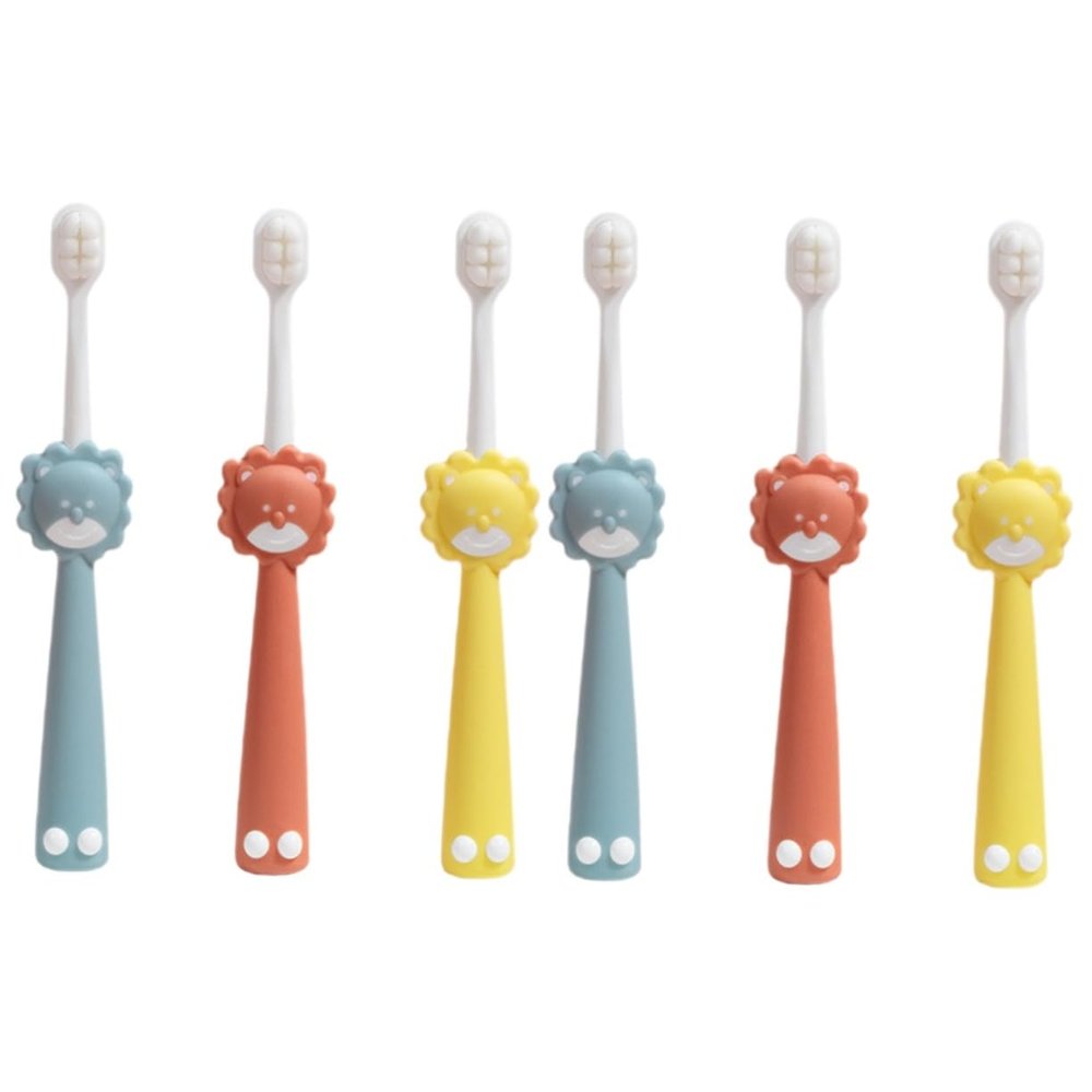 FRCOLOR 6pcs Portable Boys and Girls Toothbrush Boy Girl Manual Soft Bristle Household Travel Safe Teeth Brush for Daily Use Ergonomic Brushing