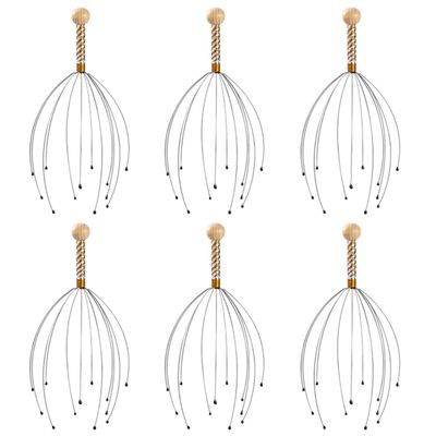 Beavorty 6pcs Octopus Head Massager Claw Handheld Scalp Massagers Massage Tool for Hair Growth Random Random Color