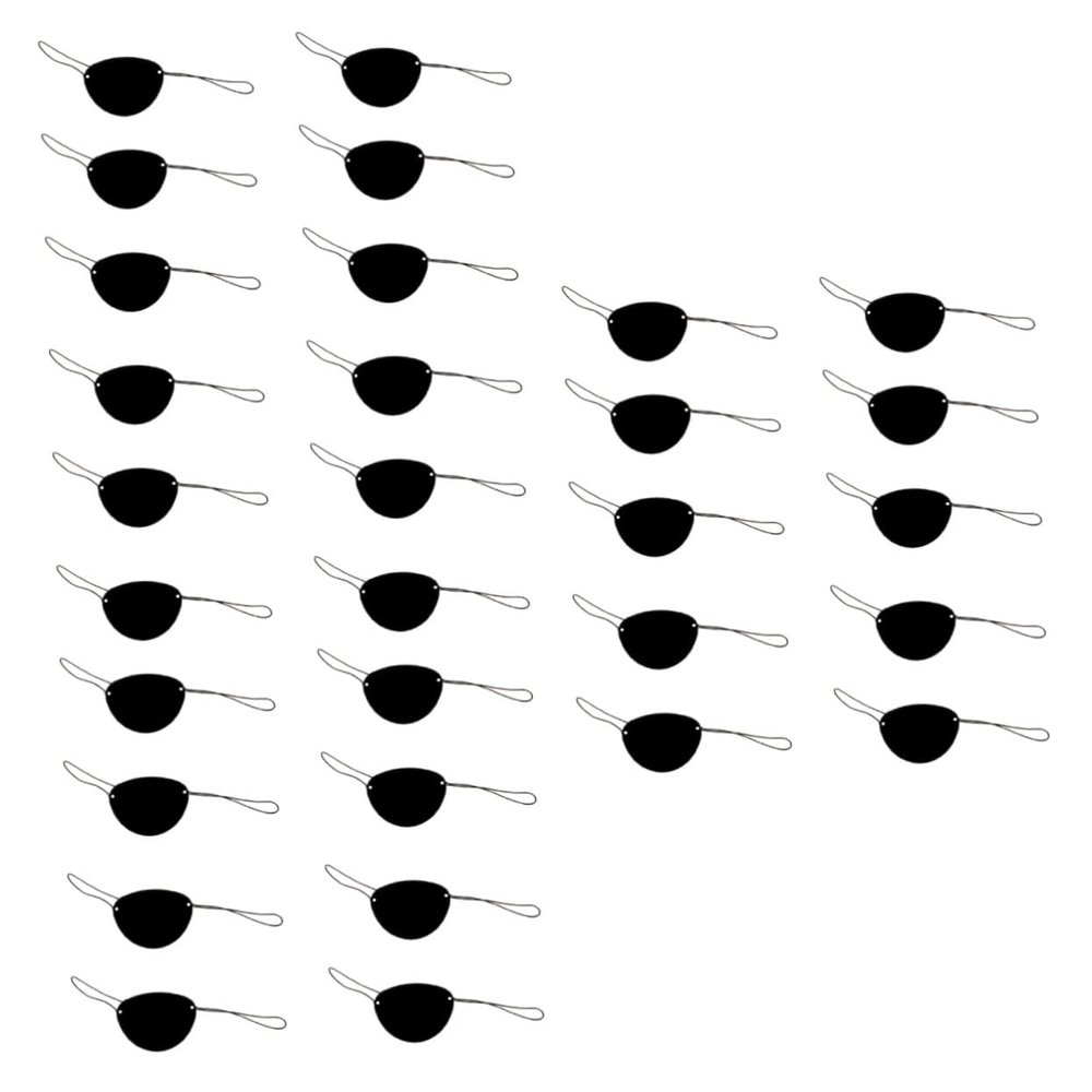 minkissy 42pcs Pirate Felt Eye Elastic Amblyopia Lazy Single Eye for Pirate Theme Party Costume Photo Prop Reusable Patches for Boys and Girls for Halloween Party Favors