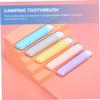 FOMIYES Portable Folding Soft Bristle Toothbrush Set 5 Pieces, Ergonomic Travel Toothbrush for Household Oral Care, Wear-Resistant Design Suitable for Camping and Daily Use Random Color view 3