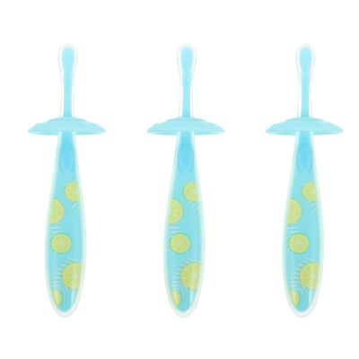 minkissy 3pcs Boys and Girls Toothbrushes Manual Non-Slip Tooth Brush for Boy Girl Soft Bristles Tooth Cleaner SkyBlue
