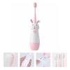 FOMIYES 3sets Boy Girl's Cartoon Sonic Vibration Electric Toothbrush for Boys and Girls Cartoon Design for Cleaning Suitable for Home and Travel Use view 4