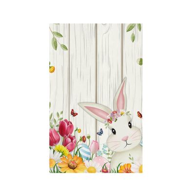 Easter Kitchen Dish Towel Striped Rabbit Print Household Kitchen Towel KnQ934 (Z, One Size)