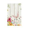 Easter Kitchen Dish Towel Striped Rabbit Print Household Kitchen Towel KnQ934 (Z, One Size) view 1