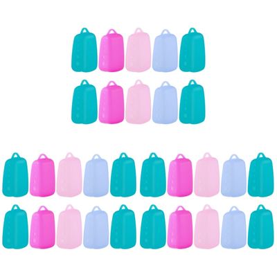 FOMIYES 30pcs Travel Toothbrush Holder Silicone Cap Protective Cover for Clean Storage Portable for Camping Random Color