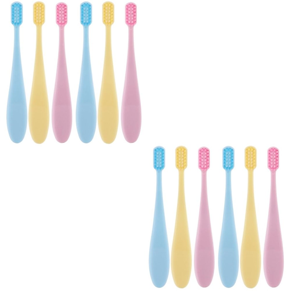 FOMIYES 12pcs Slip Portable Boy Girl Toothbrush Ergonomic Handle for Comfortable to Hold Safe