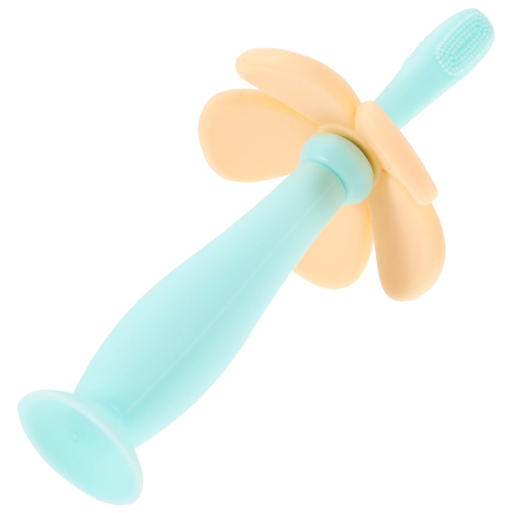 FOMIYES 3pcs Silicone Training Toothbrush for Boys and Girls Soft Bristles Manual Oral Care Brush Choking Design for Toddlers