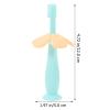 FOMIYES 3pcs Silicone Training Toothbrush for Boys and Girls Soft Bristles Manual Oral Care Brush Choking Design for Toddlers view 3