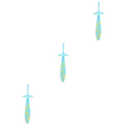 FOMIYES 3pcs Manual Boys and Girls Tooth Brush Boy Girl Non-Slip Toothbrush Tooth Cleaner in SkyBlue for Toothbrush Years
