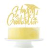 2024 High school university postgraduate graduation theme party Cake Decorations Boys and girls Graduation in 2024 Cake decorations Happy graduation cake Topper (Golden flash, 28) view 1