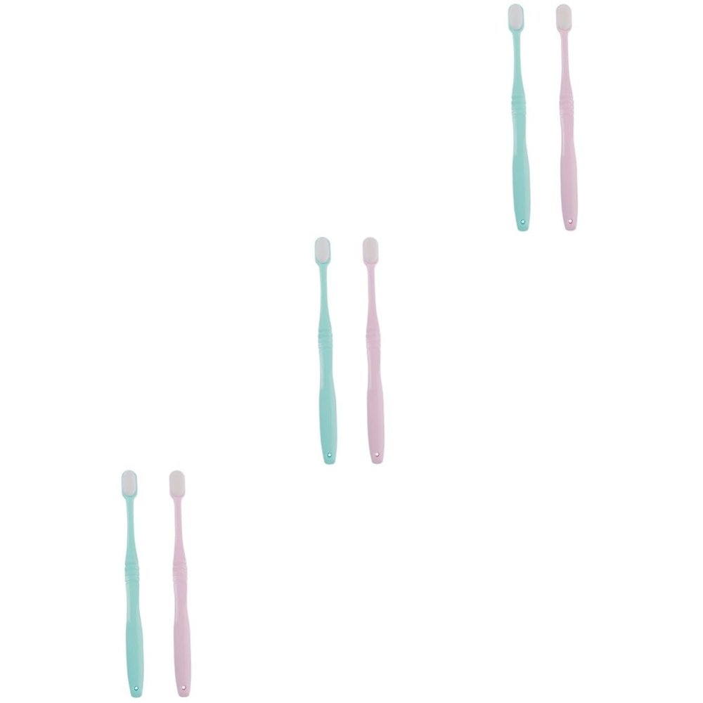 minkissy 6pcs Micro-Nano Manual Gum Care Toothbrushes for Women Men Toothbrush Head Soft Bristles for Adults Portable Design for Travel and Family Use