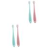 minkissy 2sets Teething Relief Kids Toothbrush Nursing Brush Gentle Gum Cleaner Pp Material 2pcs*2 view 1