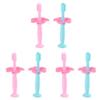 FOMIYES 6pcs Silicone Toothbrush for Boys and Girls Boy Girl Training Brush Baffle Soft Bristles Oral Care Brush view 1