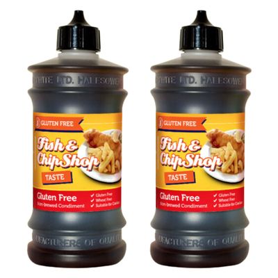 Fish and Chip Shop Gluten Free Vinegar - Non Brewed Condiment Malt Vinegar Flavour - Wheat Free - 315ml - Pack of 2