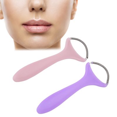 2 Pcs Spring Facial Hair Remover,Stainless Steel Portable Threading Face Epilator for Fuzz, Chin, Cheek, Neck, Mustache Lip Hair